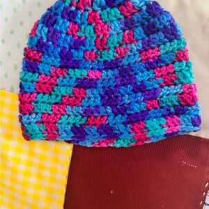 Vibrant Multicolor Crochet Kids Beanie